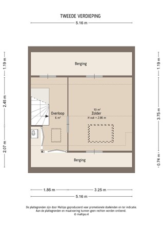 Floorplan - Oranje Nassaulaan 53, 4141 CR Leerdam